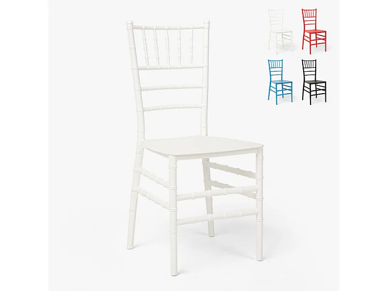 Sillas tradicionales de diseño clásico para ceremonias Chiavarina X - Blanco