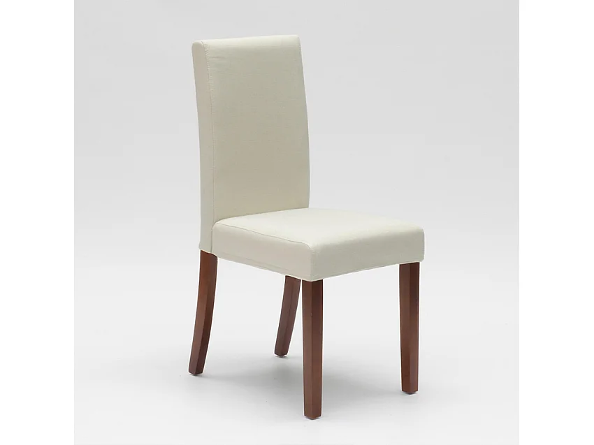 Chaise de cuisine et restaurant rembourrée en bois style henriksdal Comfort Luxury - Blanc