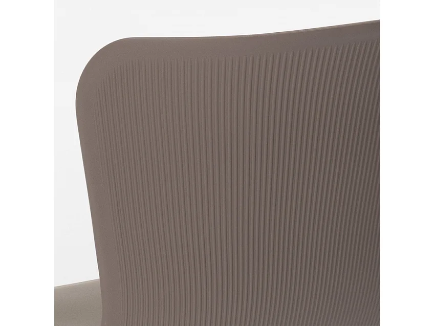 Sedia design moderno in polipropilene e metallo per cucina bar ristorante Chloe - Grigio Scuro