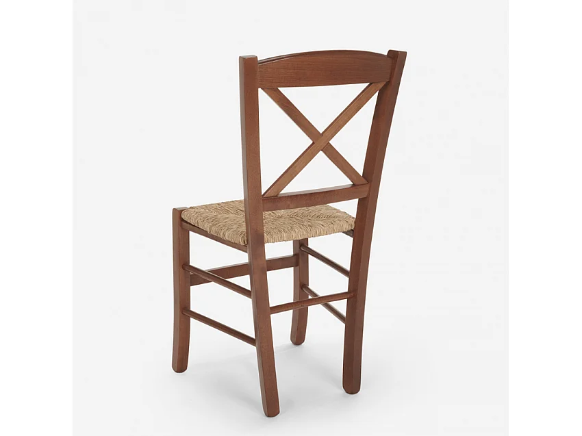 Klassischer Stuhl mit geflochtenem Sitz Esszimmer Trattoria Venezia Croce Paglia