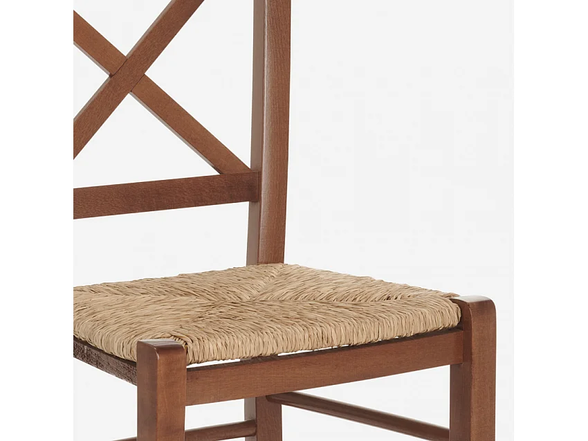 Klassischer Stuhl mit geflochtenem Sitz Esszimmer Trattoria Venezia Croce Paglia