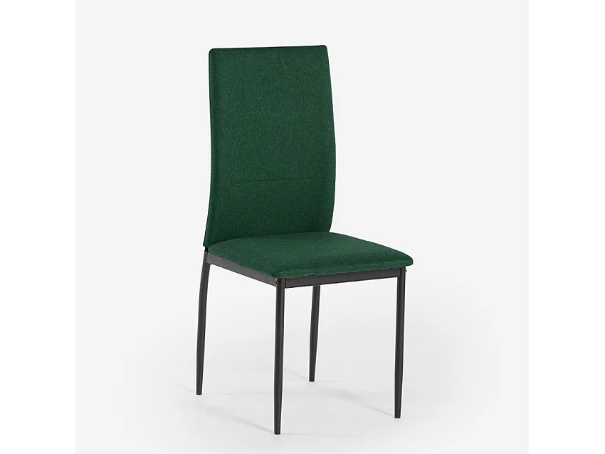 Sedia sala da pranzo in tessuto cucina ristorante stile moderno Gala - Verde