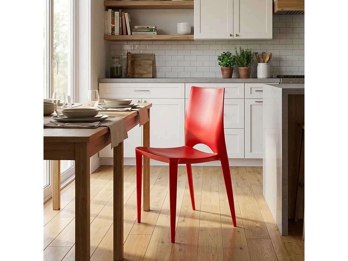 Esszimmerstuhl Esstischstuhl Bistrostuhl Bunt Design Color - Rot