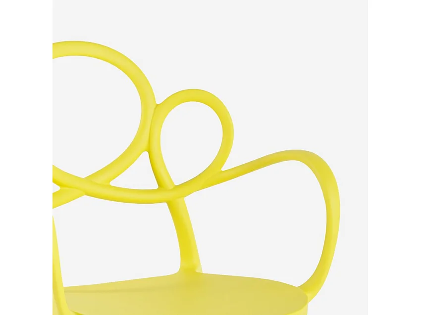 Stilvoller moderner Designstuhl aus Polypropylen mit Armlehnen Derby - Gelb