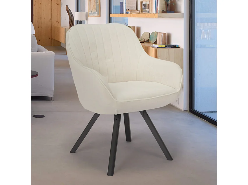 Silla cocina comedor diseño moderno restaurante giratoria Tandil - Blanco