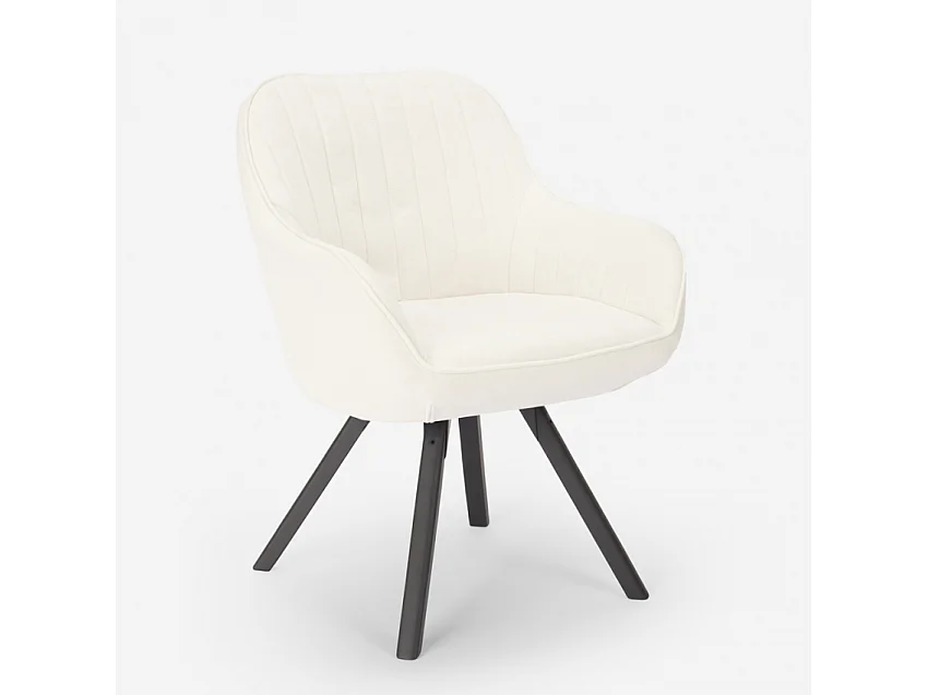 Silla cocina comedor diseño moderno restaurante giratoria Tandil - Blanco