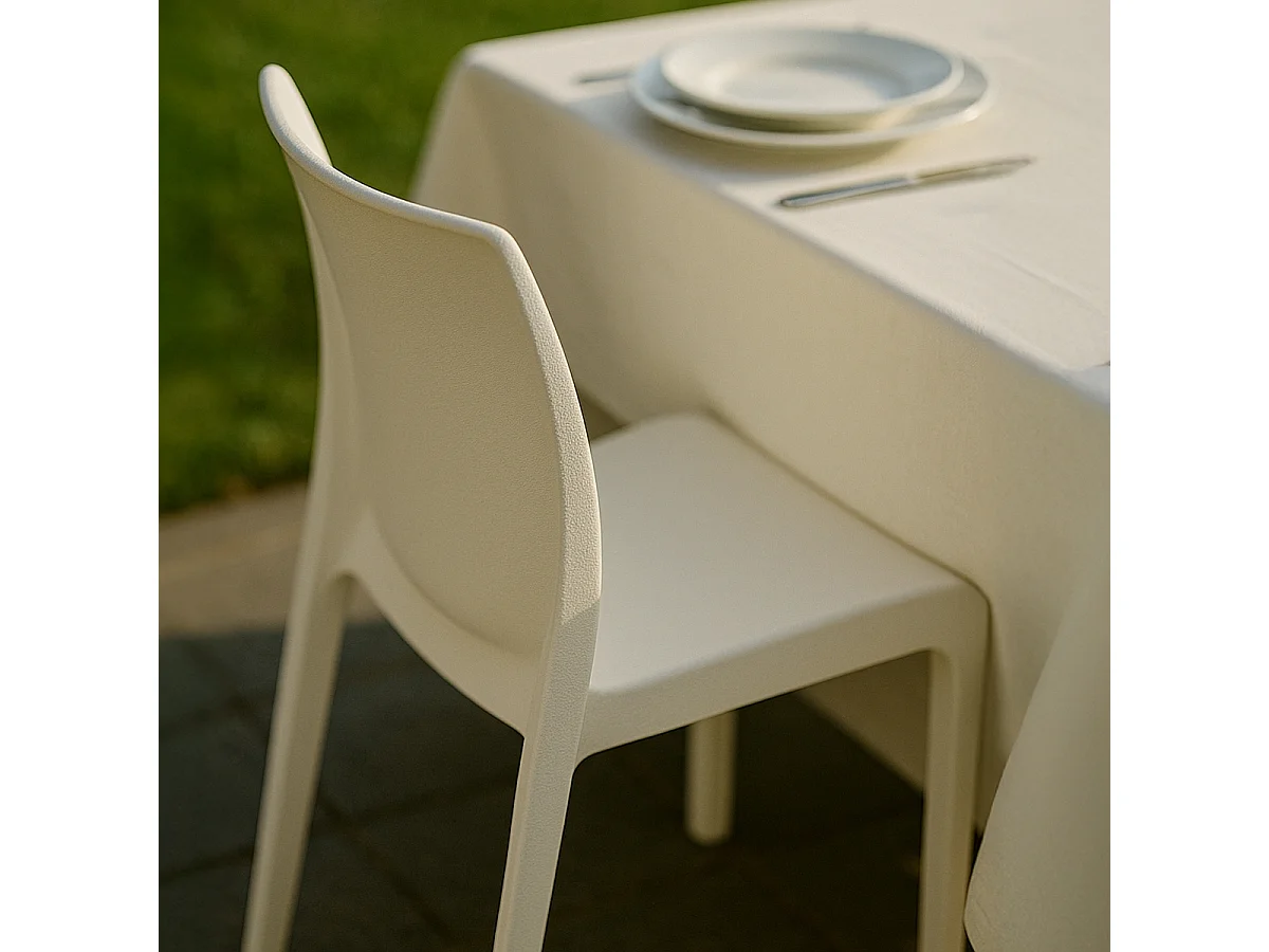 Sedie polipropilene impilabile cucina casa bar Rome Grand Soleil - Bianco