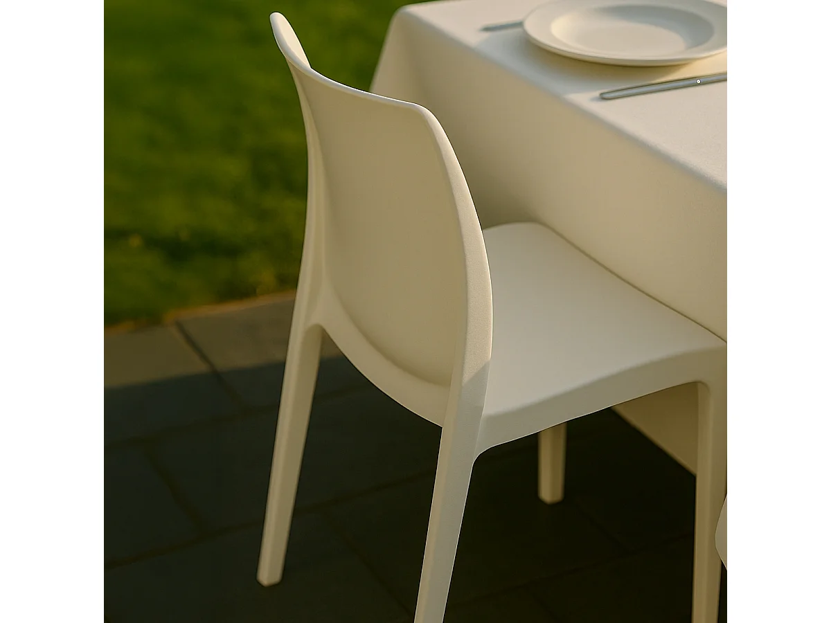Sedie polipropilene impilabile cucina casa bar Rome Grand Soleil - Bianco