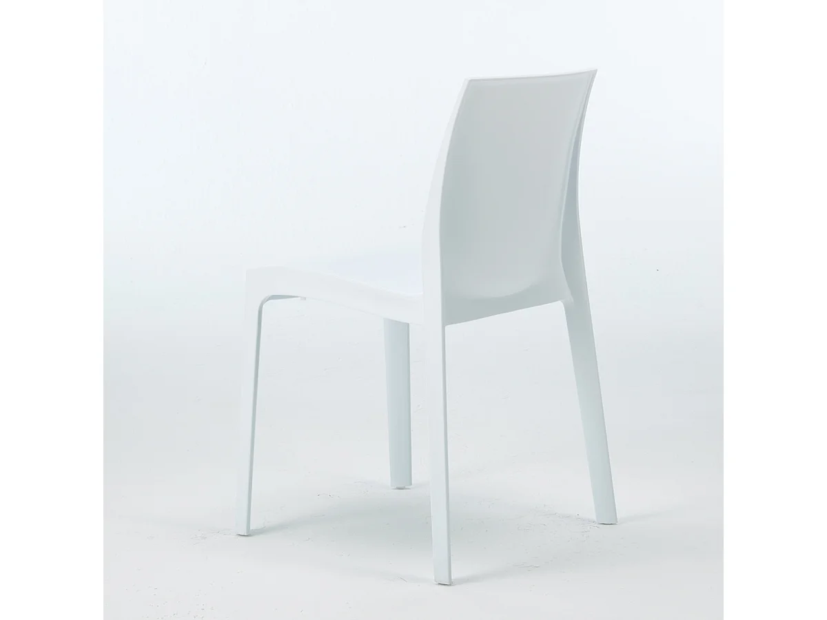 Chaise en polypropylène empilable Salle à Manger café bar Rome Grand Soleil - Blanc