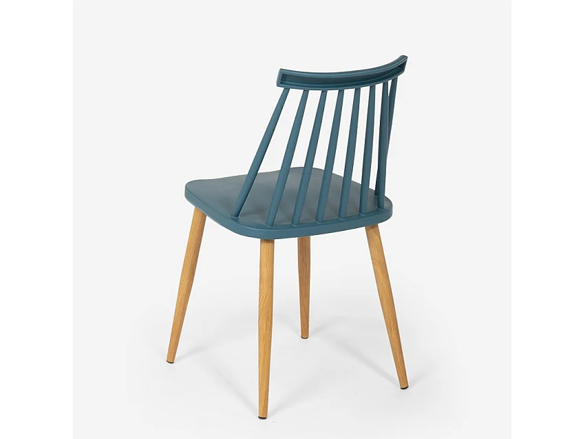 Sedia per cucina sala da pranzo in polipropilene stile classico Toutou - Blu