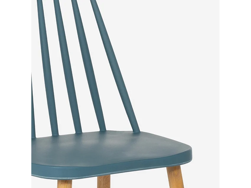 Sedia per cucina sala da pranzo in polipropilene stile classico Toutou - Blu