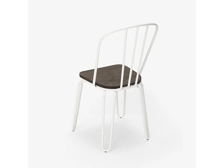 Stuhl für bar- und küche aus stahl im industriestil Ferrum - Weiß