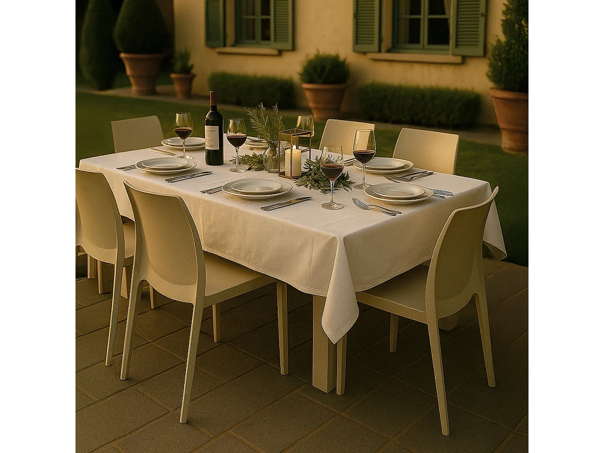 Chaise en polypropylène empilable Salle à Manger café bar Rome Grand Soleil - Beige