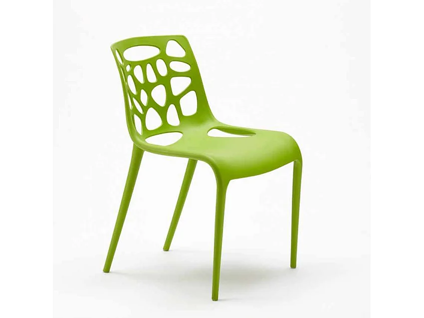 Sedie polipropilene antiuv design moderno Gelateria Connubia per cucina e bar - Verde 2