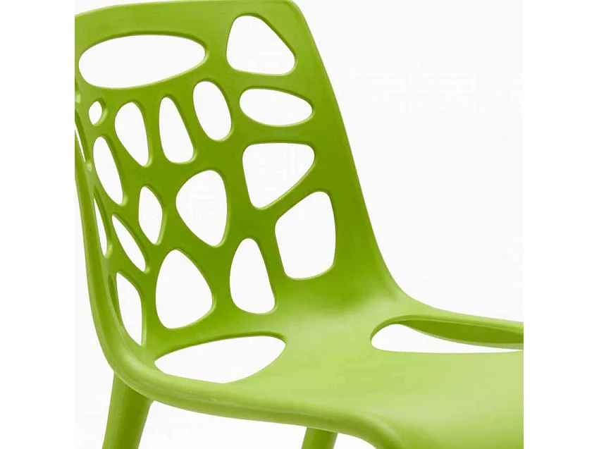 Sedie polipropilene antiuv design moderno Gelateria Connubia per cucina e bar - Verde 2