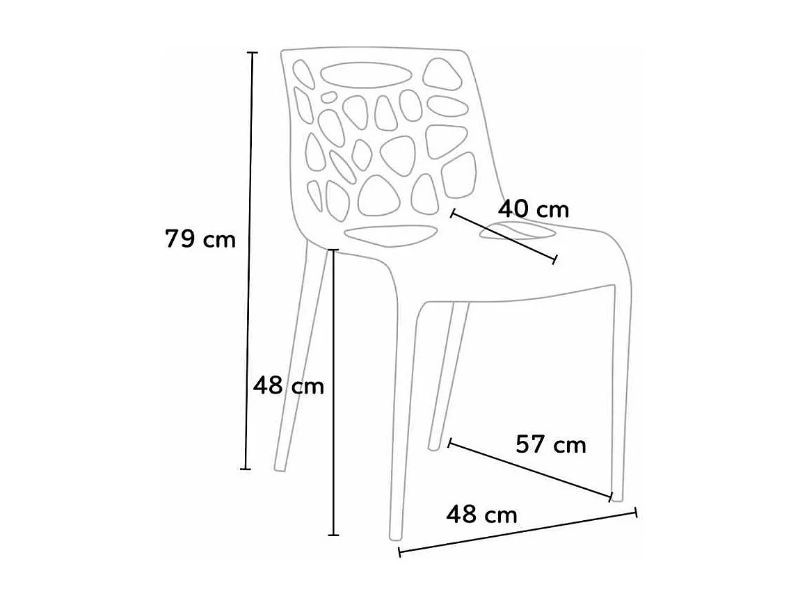 Sedie polipropilene antiuv design moderno Gelateria Connubia per cucina e bar - Verde 2