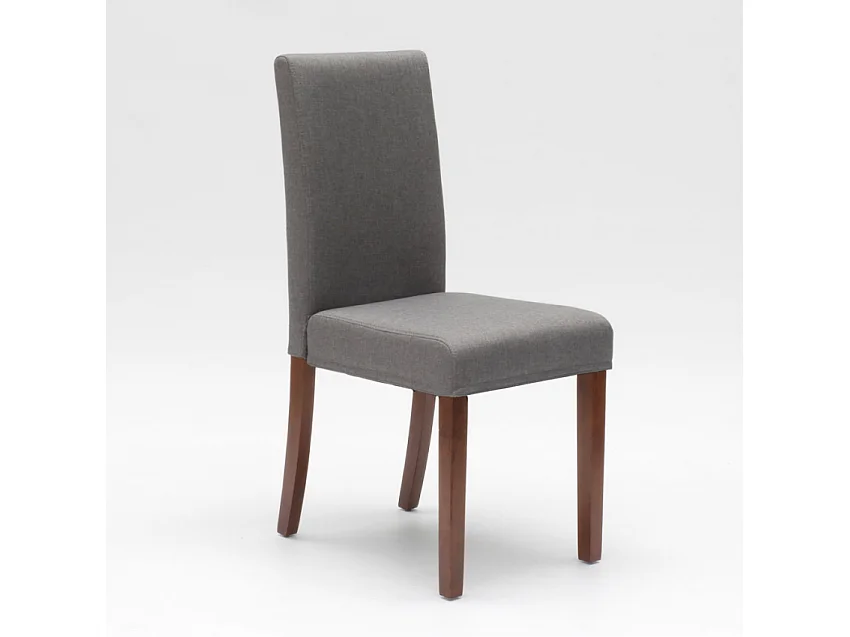 Chaise de cuisine et restaurant rembourrée en bois style henriksdal Comfort Luxury - Gris