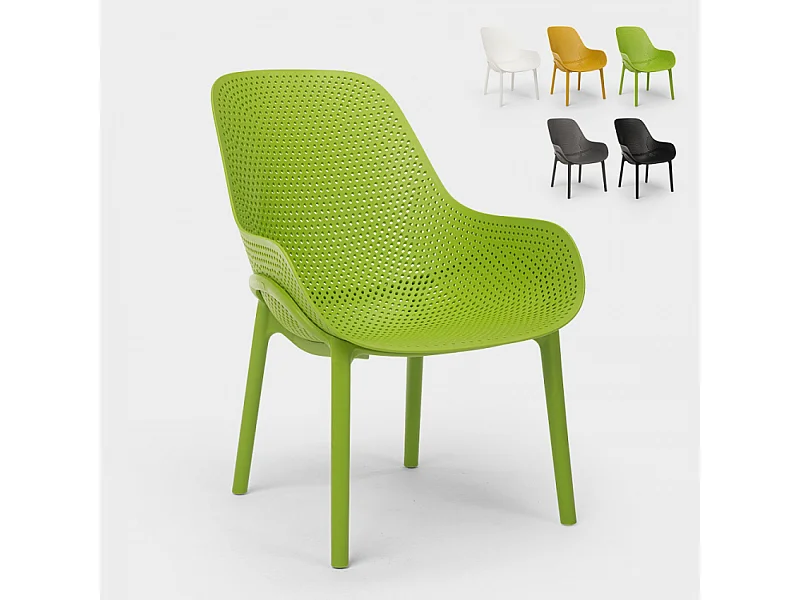 Chaise de cuisine bar jardin et restaurant au design moderne Majestic - Vert foncé