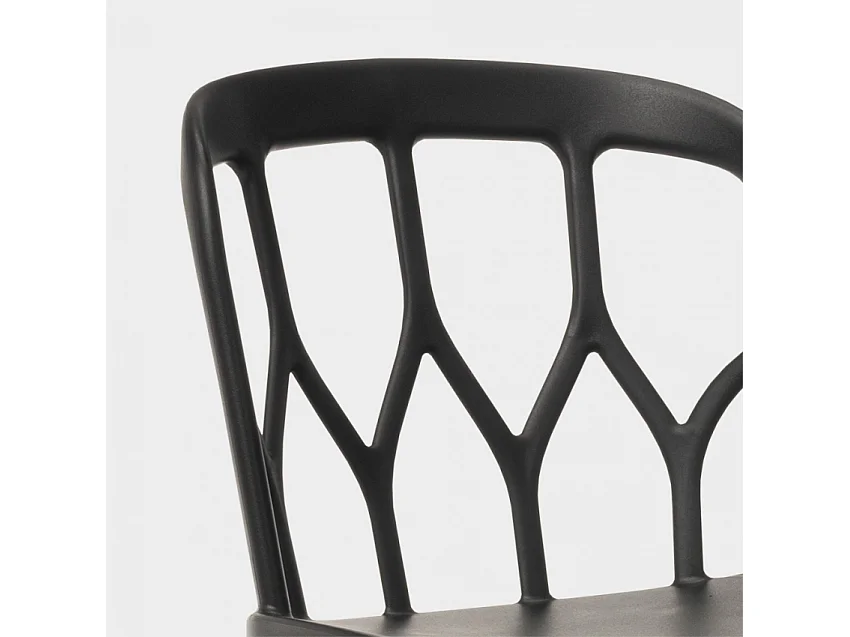 Sedie design moderno per cucina bar e giardino in polipropilene alchimia Flow - Nero
