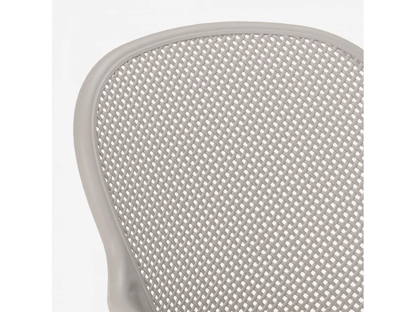 Sedia design moderno per cucina bar ristorante esterno in polipropilene Clara - Grigio