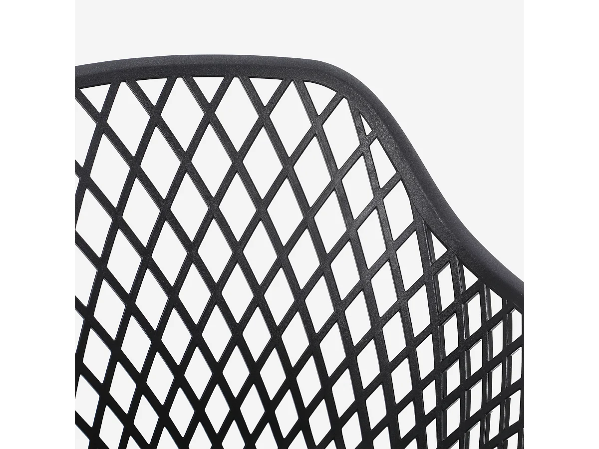 Moderne Design-Küchenstuhl aus Polypropylen mit Armlehnen Vetra - Schwarz