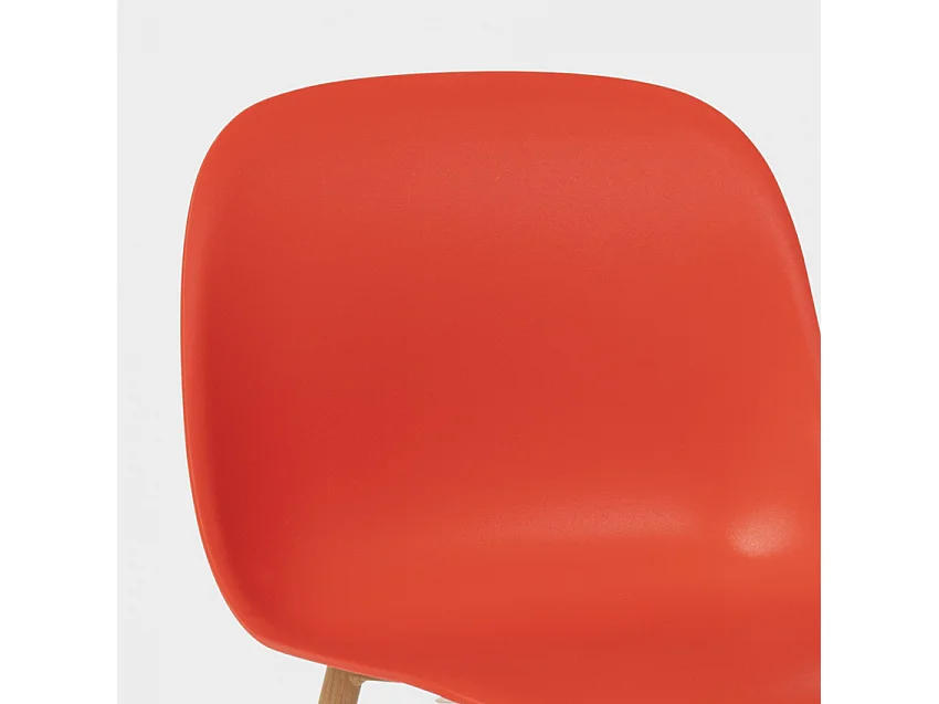 Stühle im skandinavischen Design für Küche Esszimmer Restaurant Sleek - Rot