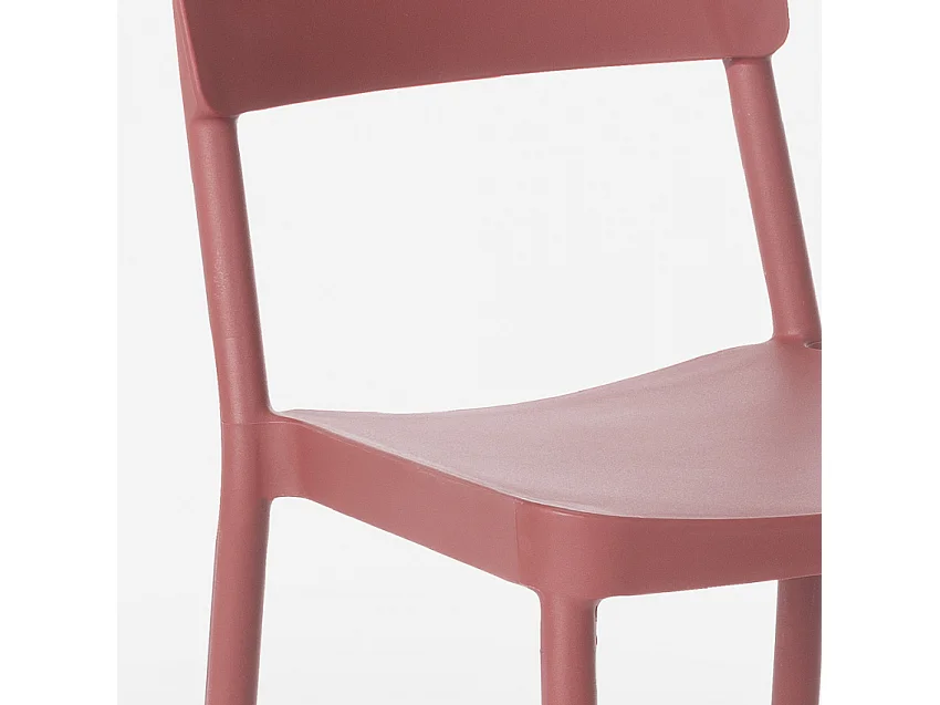 Stuhl aus Polypropylen in modernem Design für Küche Bar Restaurant Garten Liner - Rot