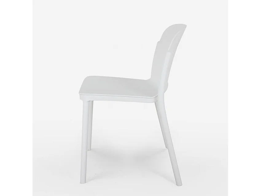 Chaise de cuisine salle à manger restaurant au design moderne Helene - Blanc