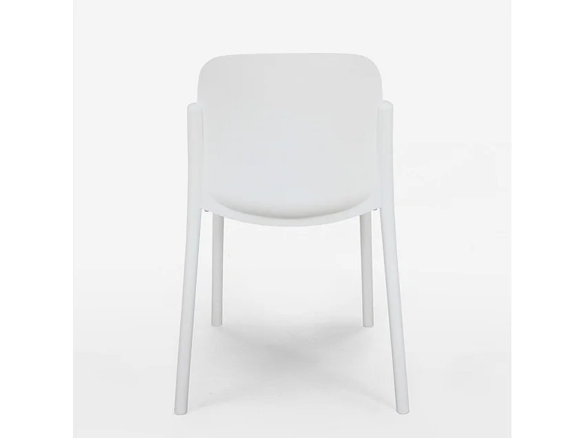 Chaise de cuisine salle à manger restaurant au design moderne Helene - Blanc