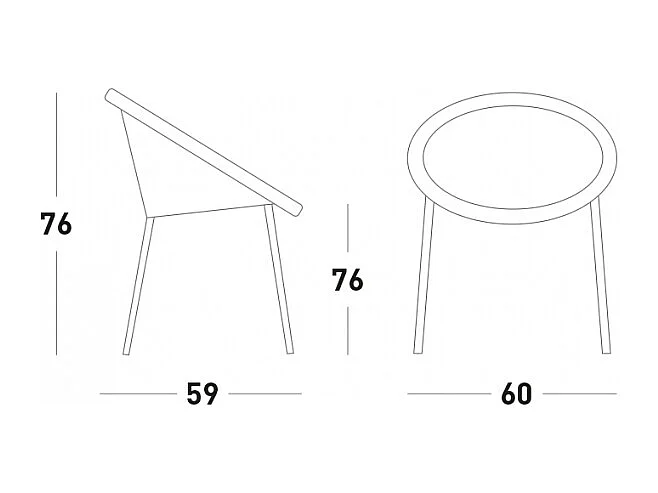 Moderner Design Stuhl für Garten Bar Küche Restaurant Scab Bon Bon