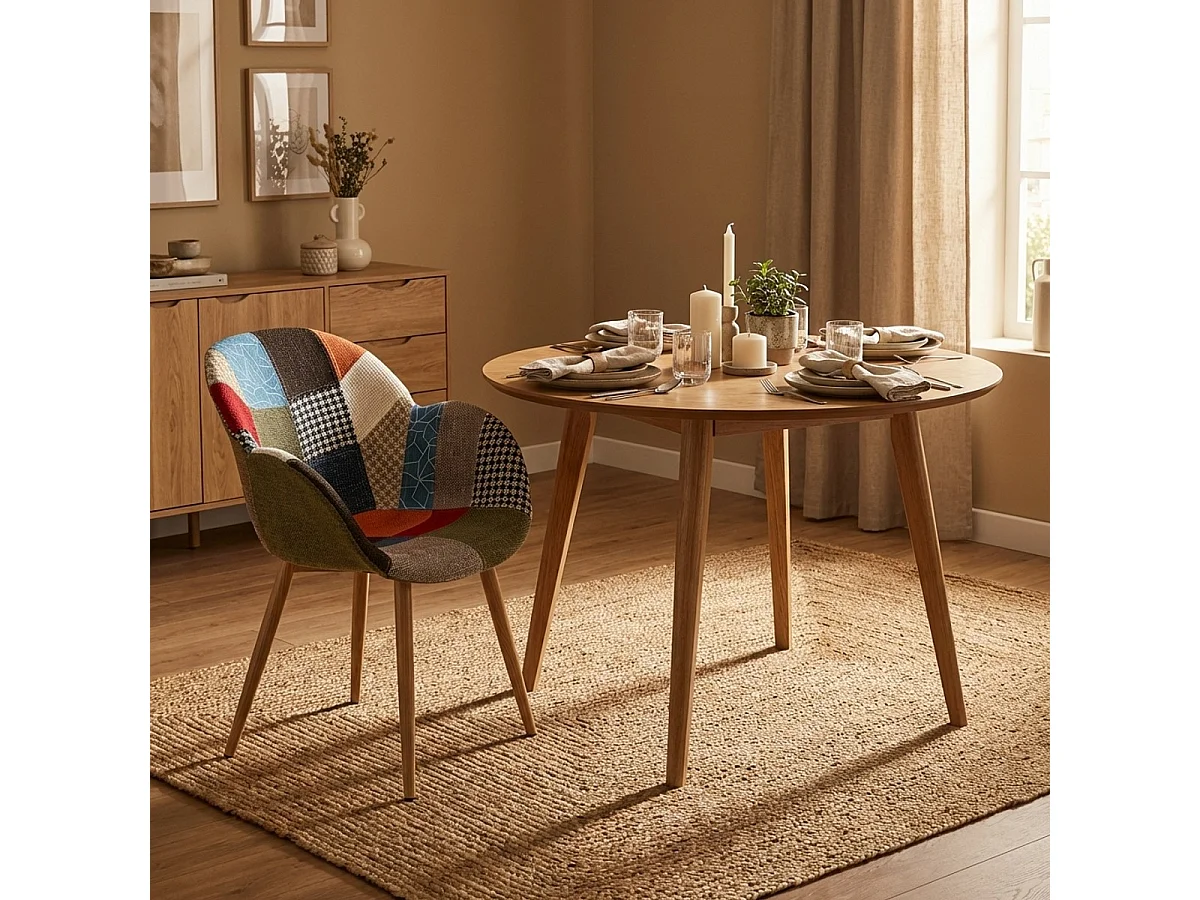 Sedia poltrona design patchwork nordico salotto cucina studio Finch - Patchwork 1
