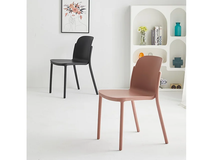 Sedia design moderno per cucina sala da pranzo ristorante Helene - Rosa