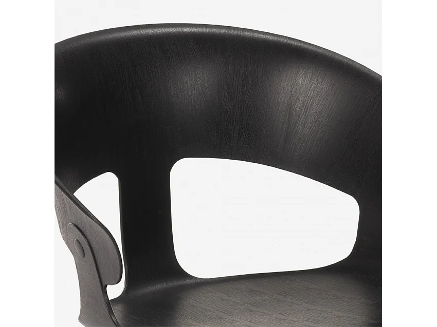 Silla de comedor de diseño moderno para bar y restaurante Evelyn - Negro