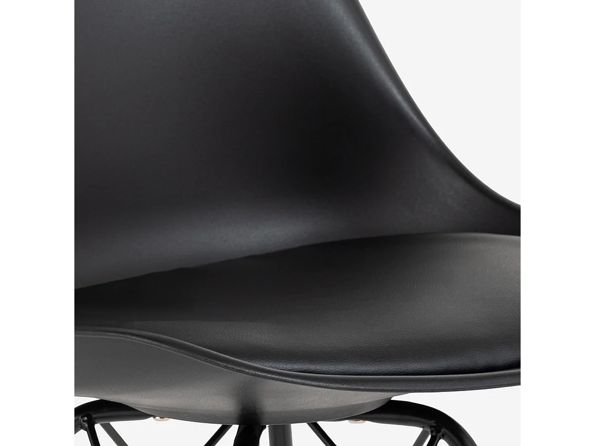 Sedia moderna di design per cucina e sala da pranzo Sanja - Nero