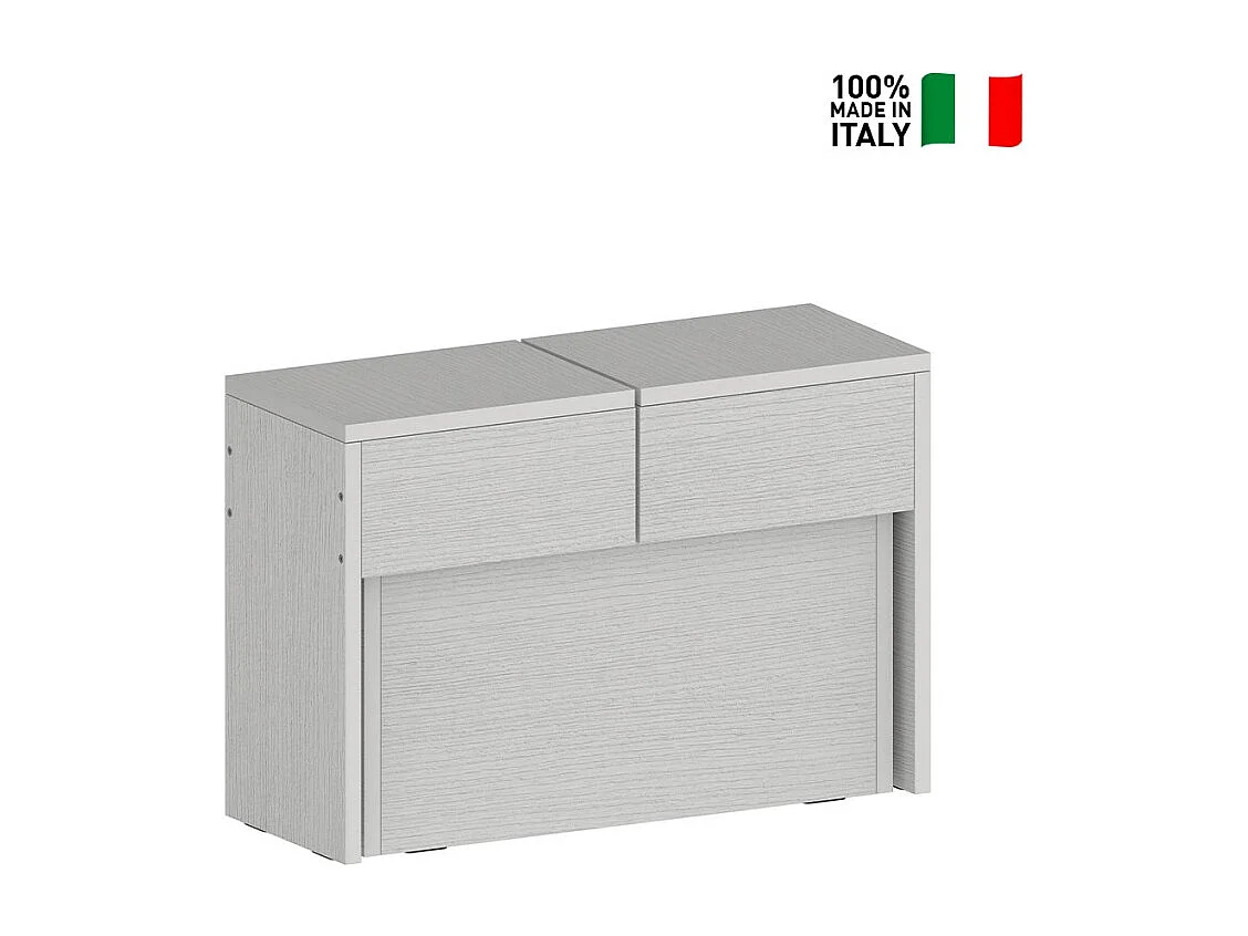 Banco extensible 66 - 290 cm para mesa de comedor consola Pratika A - Blanco Shabby