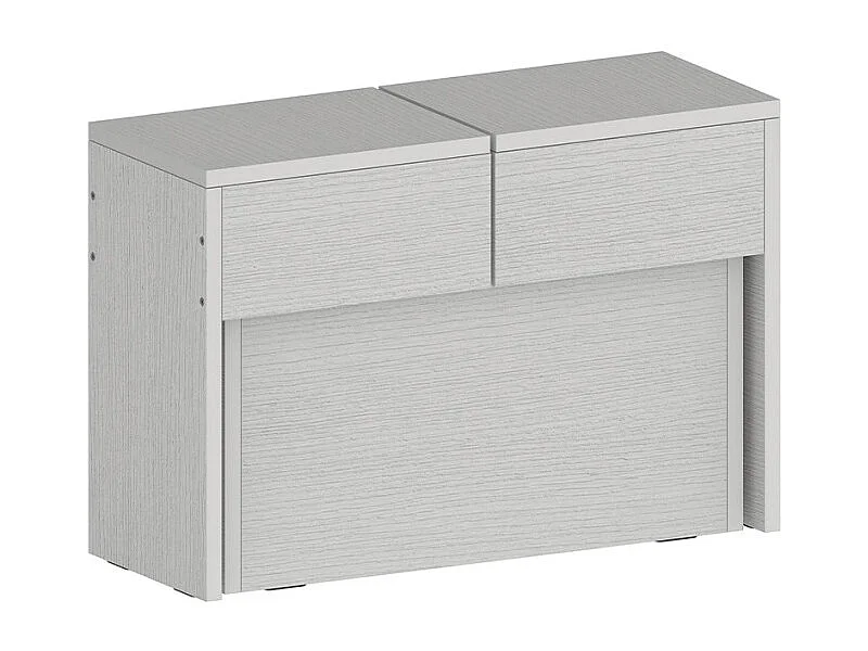 Banco extensible 66 - 290 cm para mesa de comedor consola Pratika A - Blanco Shabby