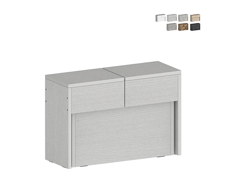 Banco extensible 66 - 290 cm para mesa de comedor consola Pratika A - Blanco Shabby