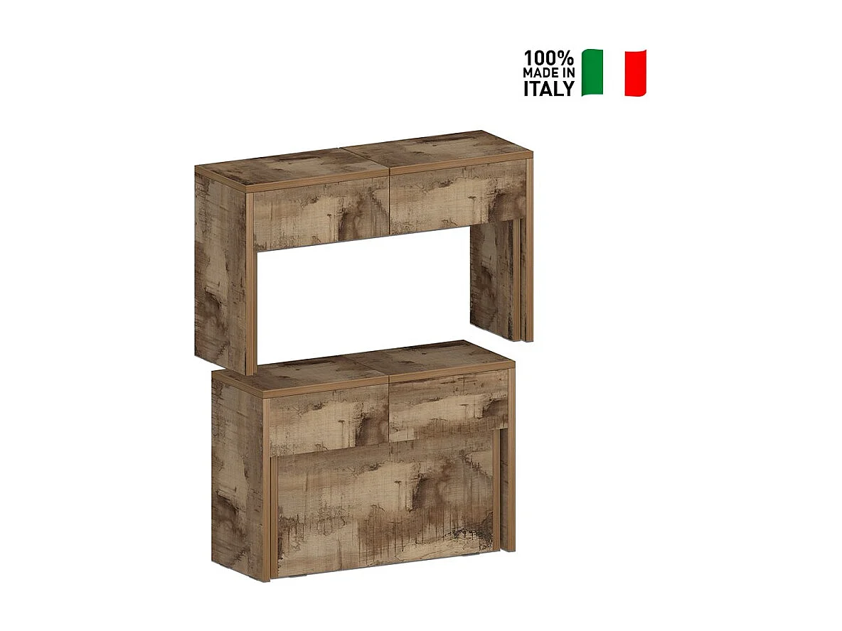 Juego de 2 bancos extensibles 66 - 290 cm para mesa de comedor Pratika A + B - Natural