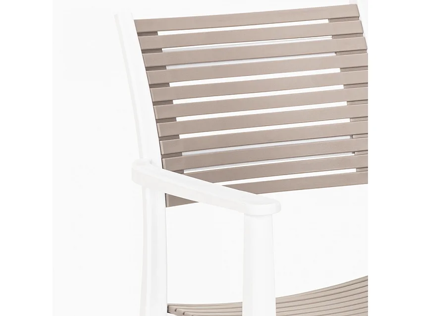 Chaise de cuisine bar restaurant extérieur design en polypropylène Orion - Gris