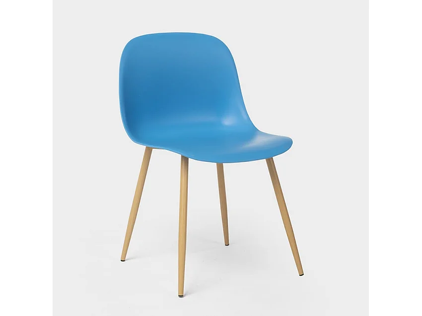 Stühle im skandinavischen Design für Küche Esszimmer Restaurant Sleek - Blau