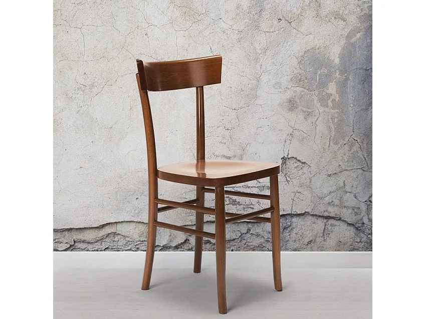 Silla de madera rústica clásica para comedor cocina bar restaurante Milano - Natural