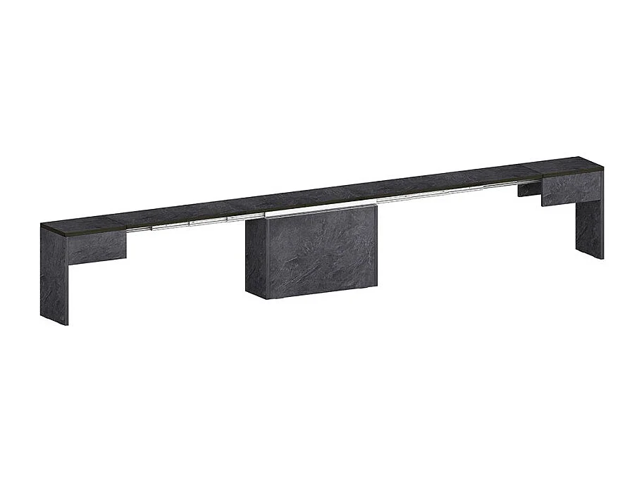 Panca allungabile 66-290cm per tavolo da pranzo consolle Pratika A - Antracite