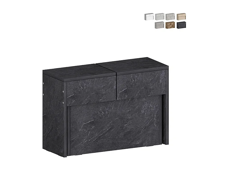 Banco extensible 66 - 290 cm para mesa de comedor consola Pratika A - Antracita