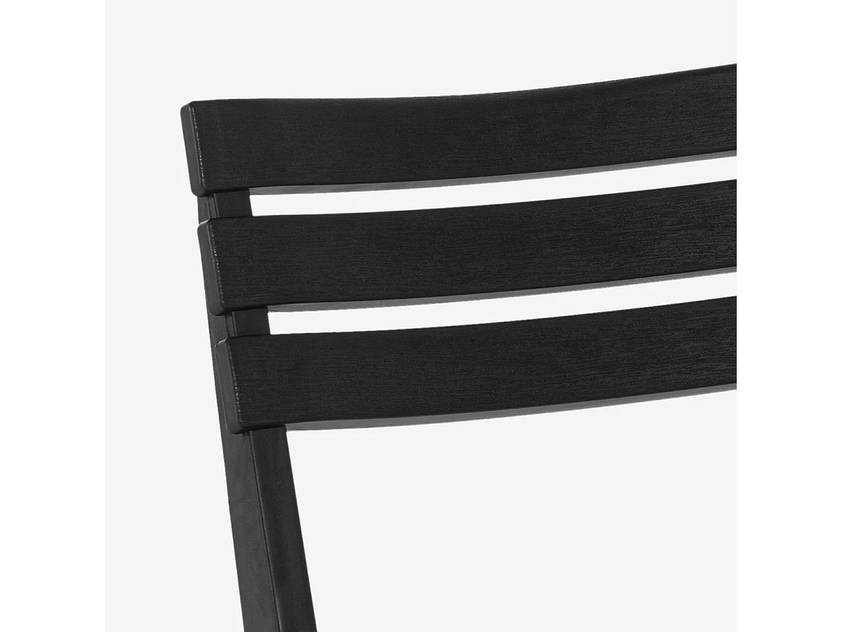 Sedia pieghevole salvaspazio in polipropilene bianco nero da giardino Closy - Nero