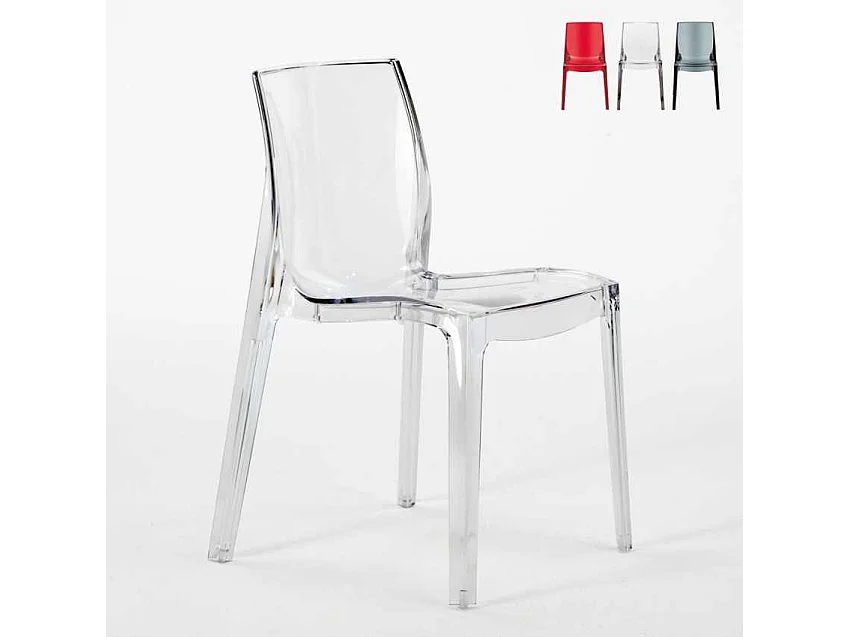 Silla transparentes cocina bar Femme Fatale Grand Soleil Diseño policarbonato - Transparente