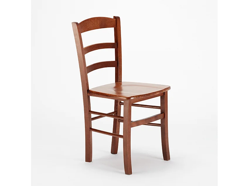 Silla Comedor Madera Haya Rústica para bar y tabernas Paesana Wood - Marrón
