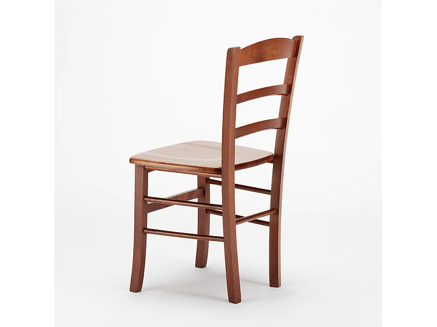 Silla Comedor Madera Haya Rústica para bar y tabernas Paesana Wood - Marrón
