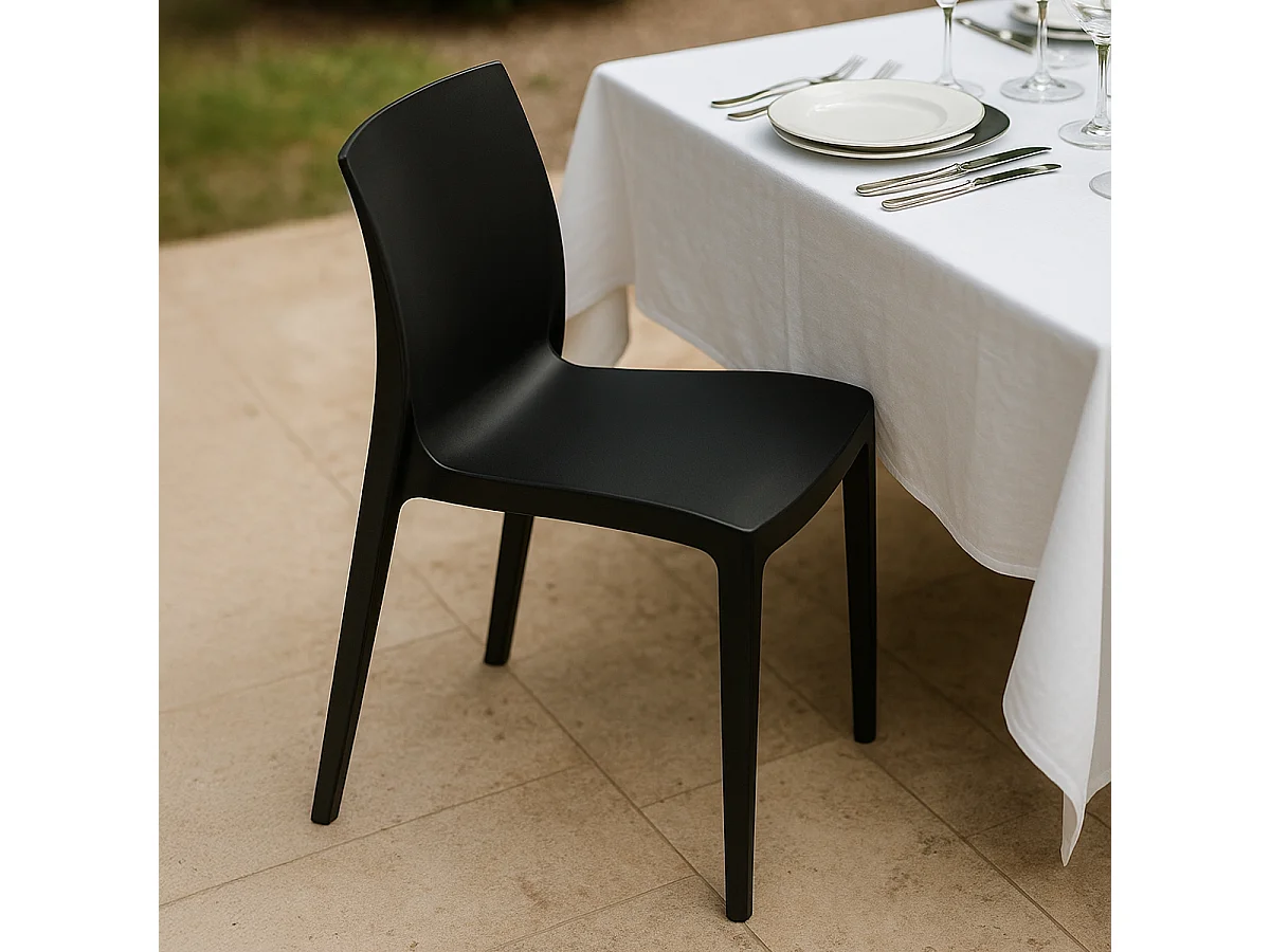 Stühle Küchenstuhl Esstischstuhl Esszimmerstuhl Grand Soleil Rome - Schwarz