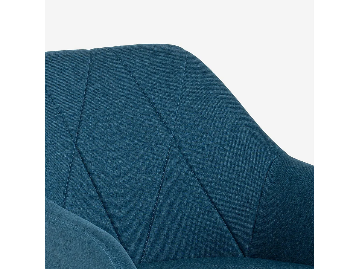 Stoffstuhl mit Armlehnen für Esszimmer und Küche Rakna - Blau