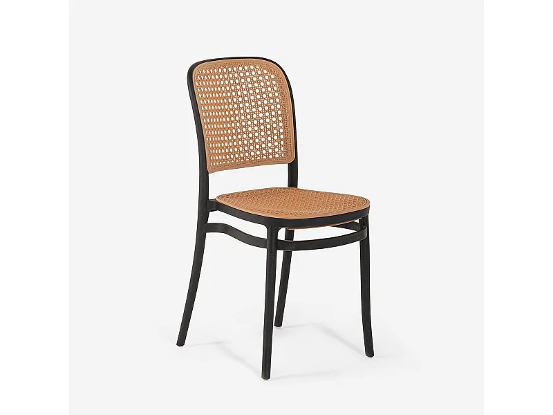 Küchenstuhl Restaurant im Freien stapelbarer klassisch Vihmin - Schwarz